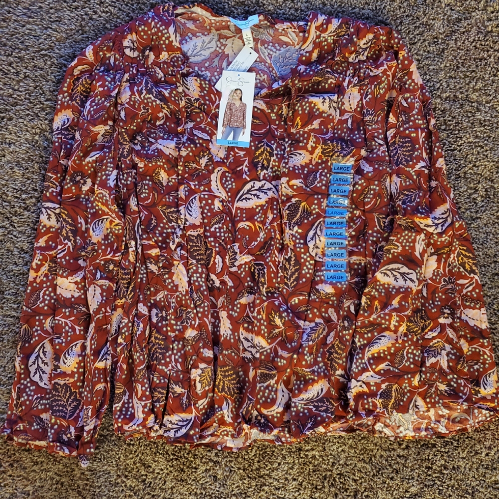 Jessica Simpson Multicolor Floral Blouse